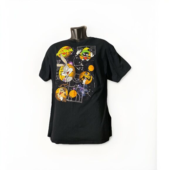 Space Jam‎ Mens Looney Tunes Basketball Cartoon Bugs Bunny, Taz Shirt Large - Picture 1 of 5